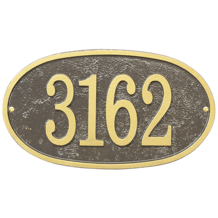 House Number Plaque - Oval - Fast and Easy